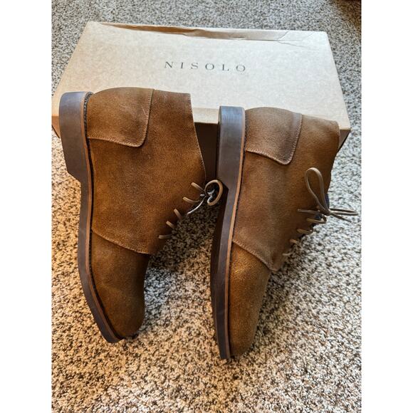 Nisolo Day Tripper Chukka Boot - Waxed Brown Suede / Leather - Men 8.5 /Women 10 - Picture 8 of 14